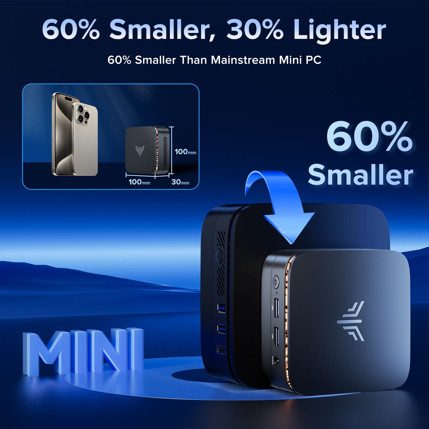 KAMRUI Essenx E1 Mini Computer with Intel Processor N97, Mini Desktop PC 16GB DDR4 512 GB M.2 SSD, Desktop Computer with Dual 4K Display, Ethernet, WiFi, Bluetooth