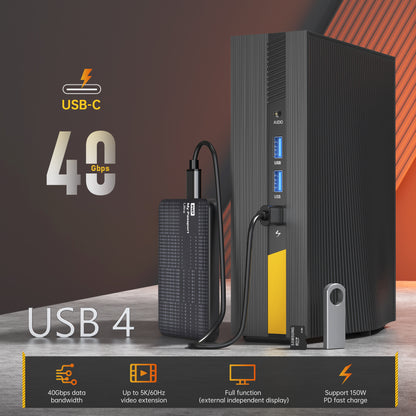 Mini PC AD15 intel i5 11500B up to 4.6GHz 16GB DDR4 512GB NVME SSD Mini Computers, Small Desktop Tower Gaming PC Support WiFi6/BT5.2/Type C/HDMI/Fan/4K/Office/Gaming