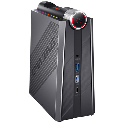 KAMRUI Mini PC Gaming,32GB DDR5 Dual Channel 512GB SSD AMD Ryzen 7 7735HS, Support 4K Triple Screen,RGB Lights,WiFi6,BT5.2,Type C