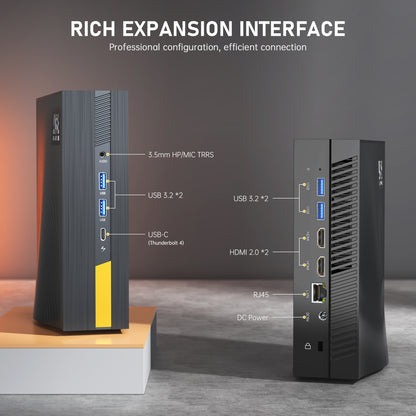 Mini PC AD15 intel i5 11500B up to 4.6GHz 16GB DDR4 512GB NVME SSD Mini Computers, Small Desktop Tower Gaming PC Support WiFi6/BT5.2/Type C/HDMI/Fan/4K/Office/Gaming