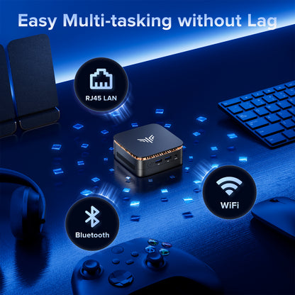 KAMRUI Essenx E1 Mini Computer with Intel Processor N97, Mini Desktop PC 16GB DDR4 512 GB M.2 SSD, Desktop Computer with Dual 4K Display, Ethernet, WiFi, Bluetooth